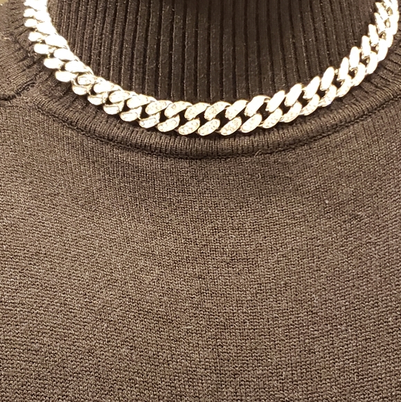 Miami Cuban Iced Out Chain (18 inches) - Picture 3 of 4